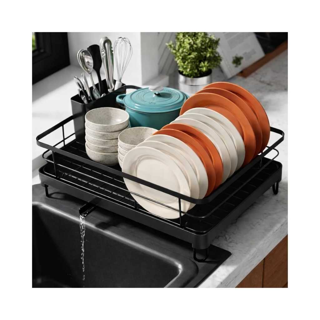 RADIANT Basket Drainer & Dish Drainer Basket for Kitchen (Black 360°)