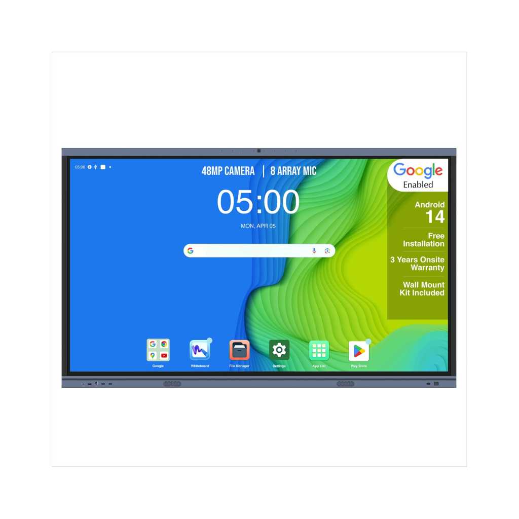 BIG VUE Pro Inch Android 14 Smart Interactive Television All-in-1 Digital Board with AI Copilot & Camera