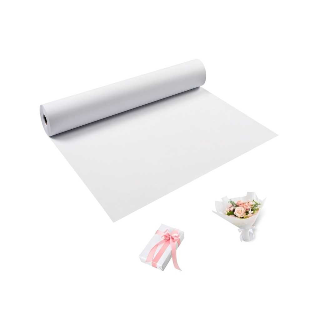 White Wrapping Paper Roll 30 Inch x 1200 Inch for Drawing, Craft & Gift Wrapping
