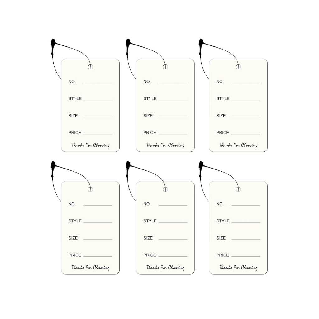 DEEPTAGS Paper Price Tags with Black Loop Pins