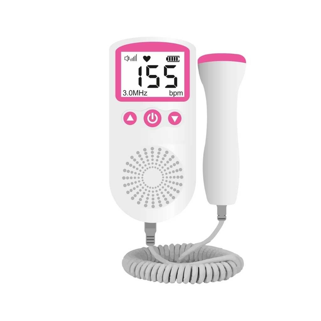 AccuSure Fetal Doppler Heart Rate Monitor with Headphone Jack & Built-in Speaker