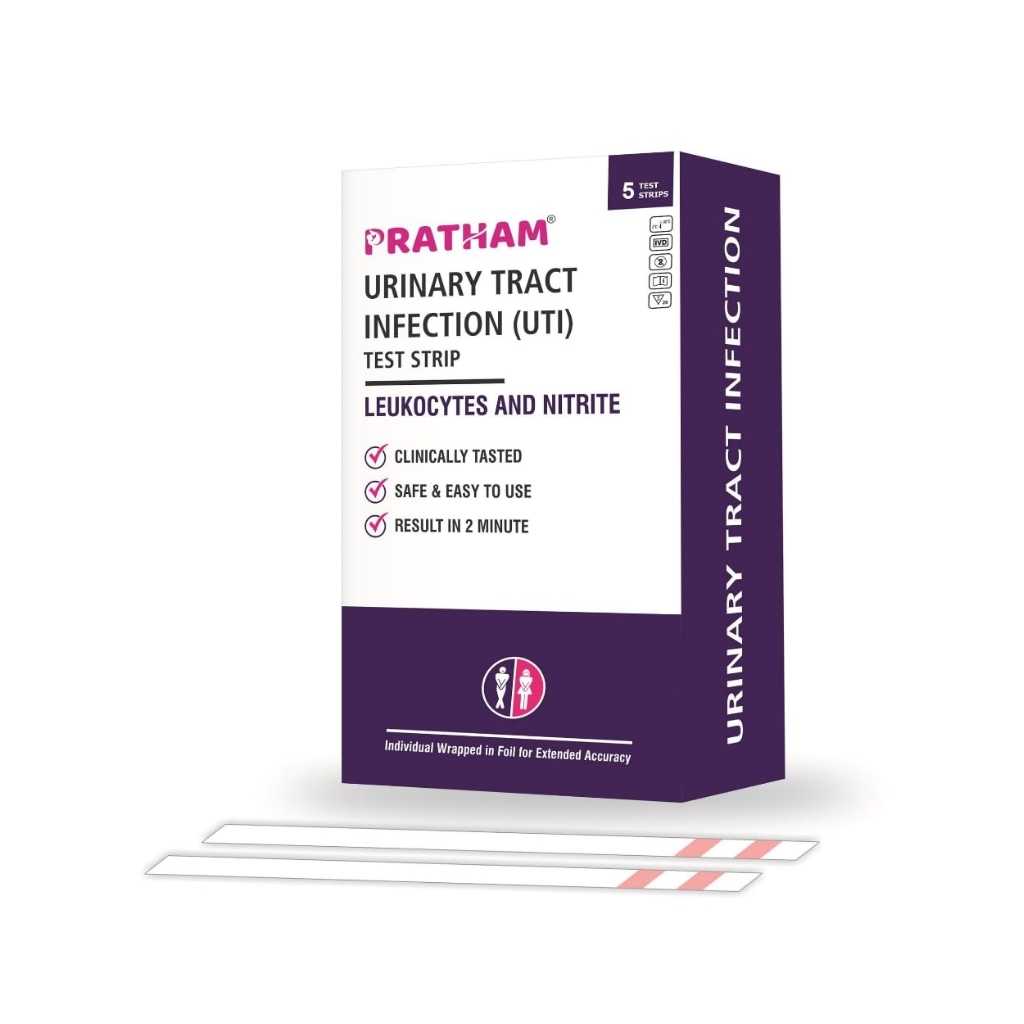 PRATHAM® Rapid Urinary Tract Infection Test Kit – Fast & Accurate Result, Pack of 5