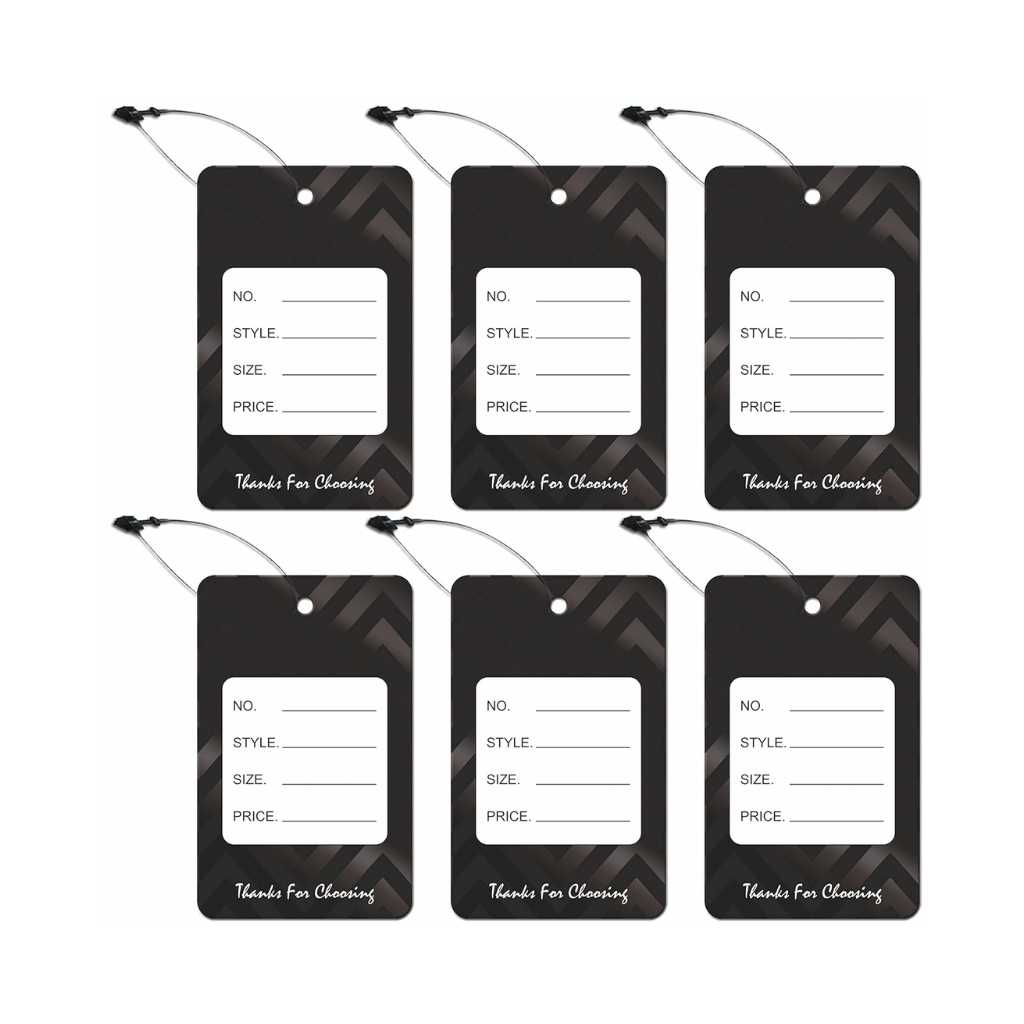 DEEPTAGS Paper Price MRP Tag Labels with Black Loop Pins