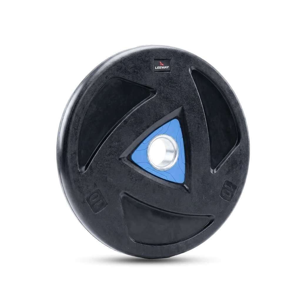 LEEWAY Rubber Weight Plates for Home Gym (10kg x 2)