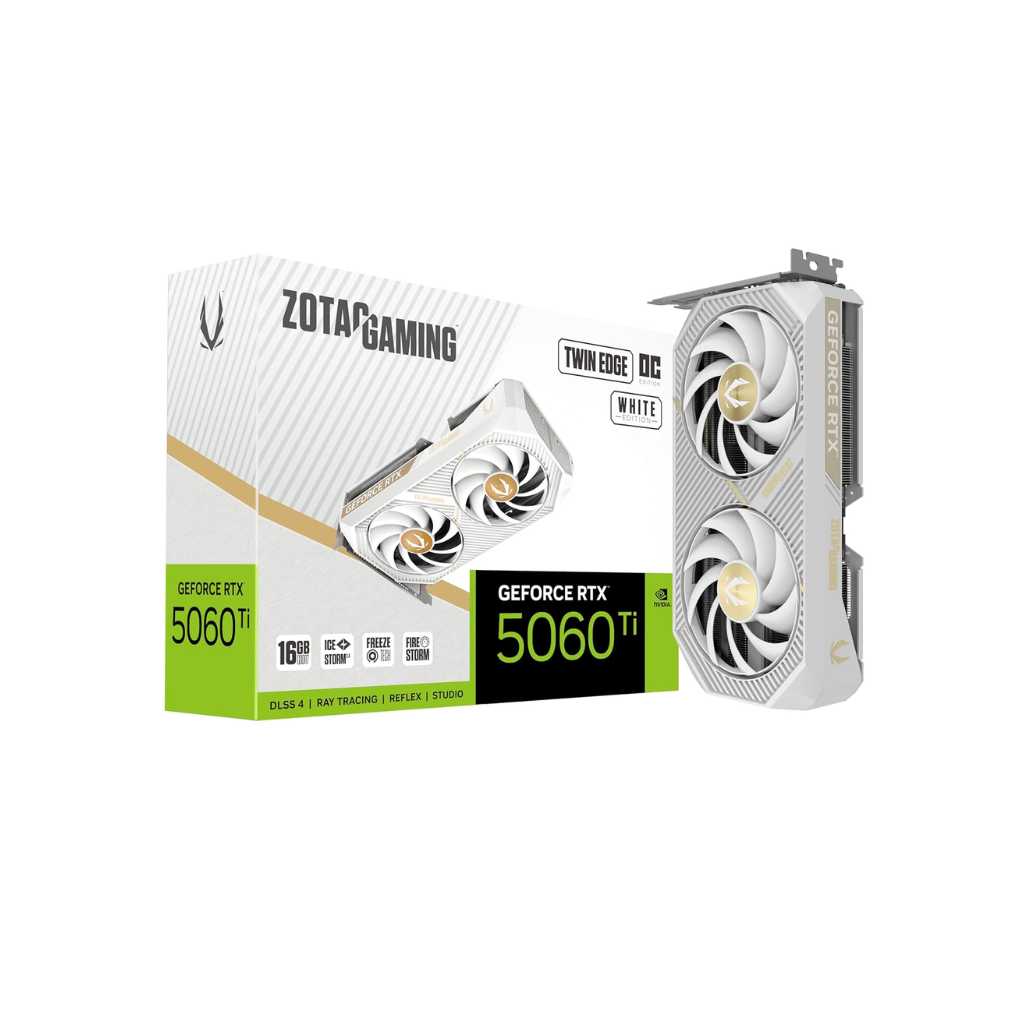 ZOTAC Gaming GeForce RTX 5060 Ti Twin Edge OC Graphics Card - White