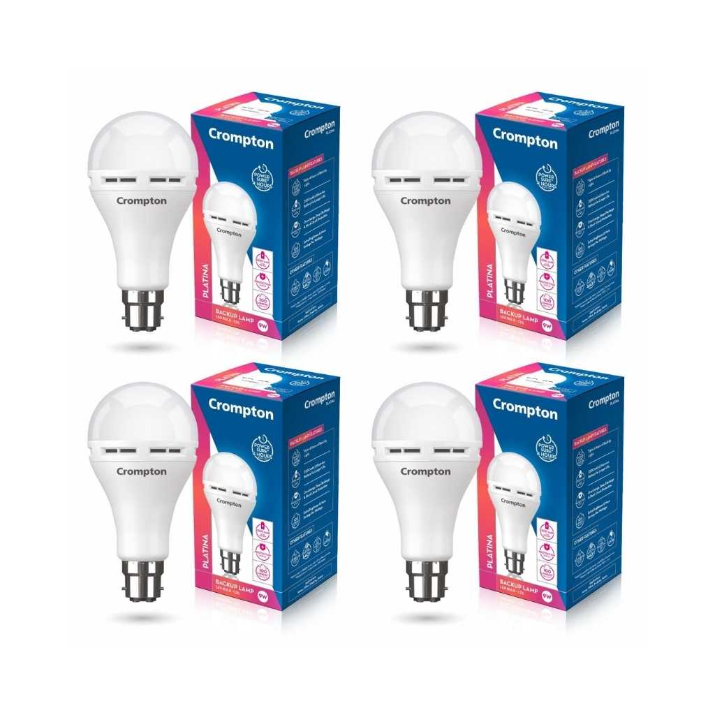 Crompton Emergency LED Bulb B22 Cool Day Light (Pack of 4)