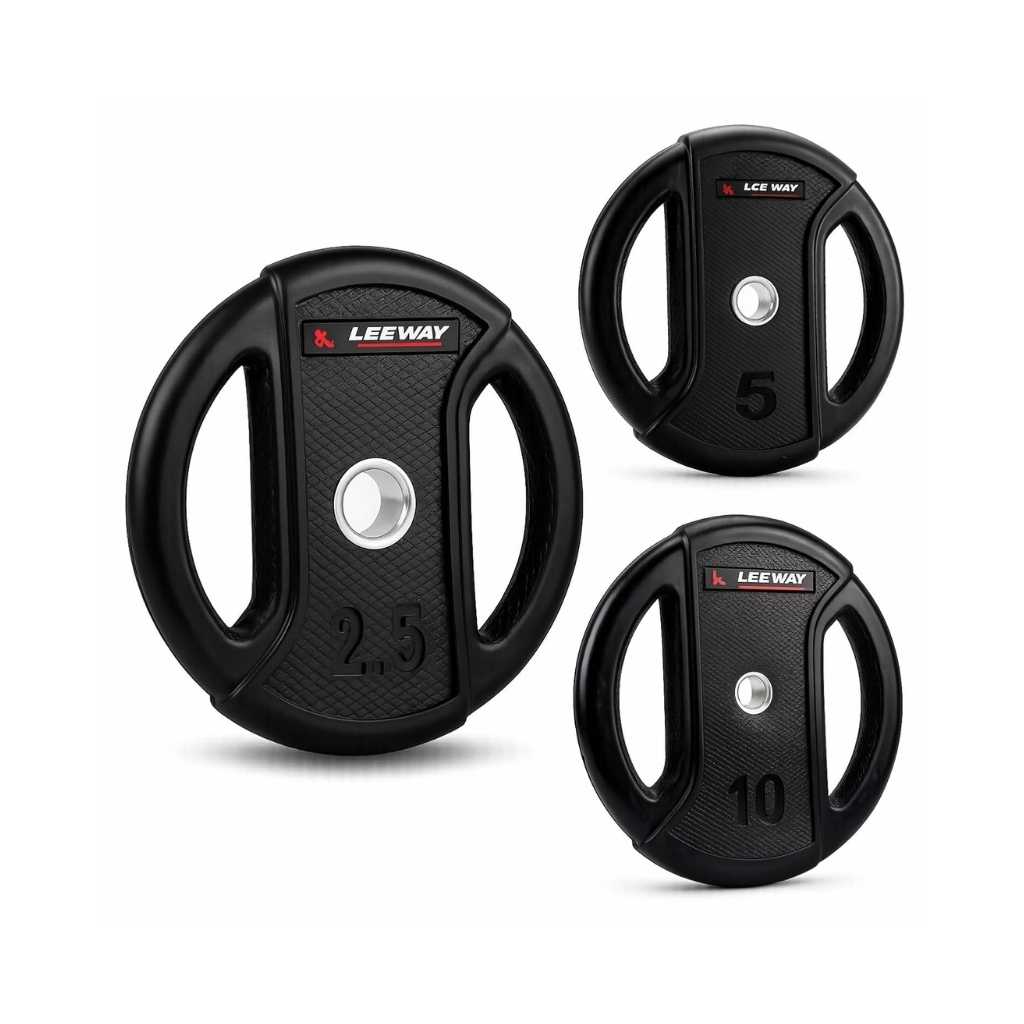 Leeway Dual-Grip Gym Weight Plates Set (40kg Set)