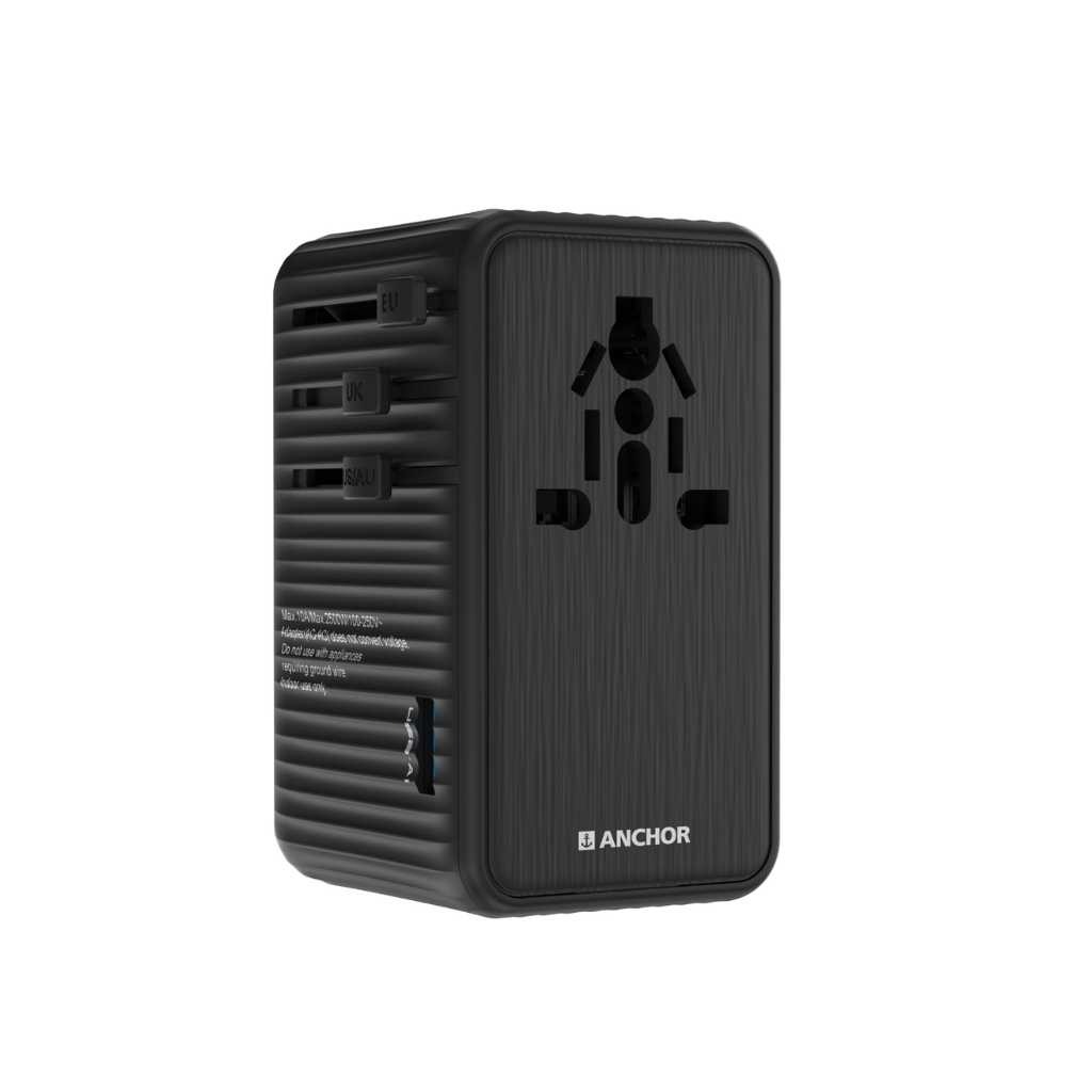 Anchor by Panasonic 65W International Travel Adapter with GaN Fast Charging