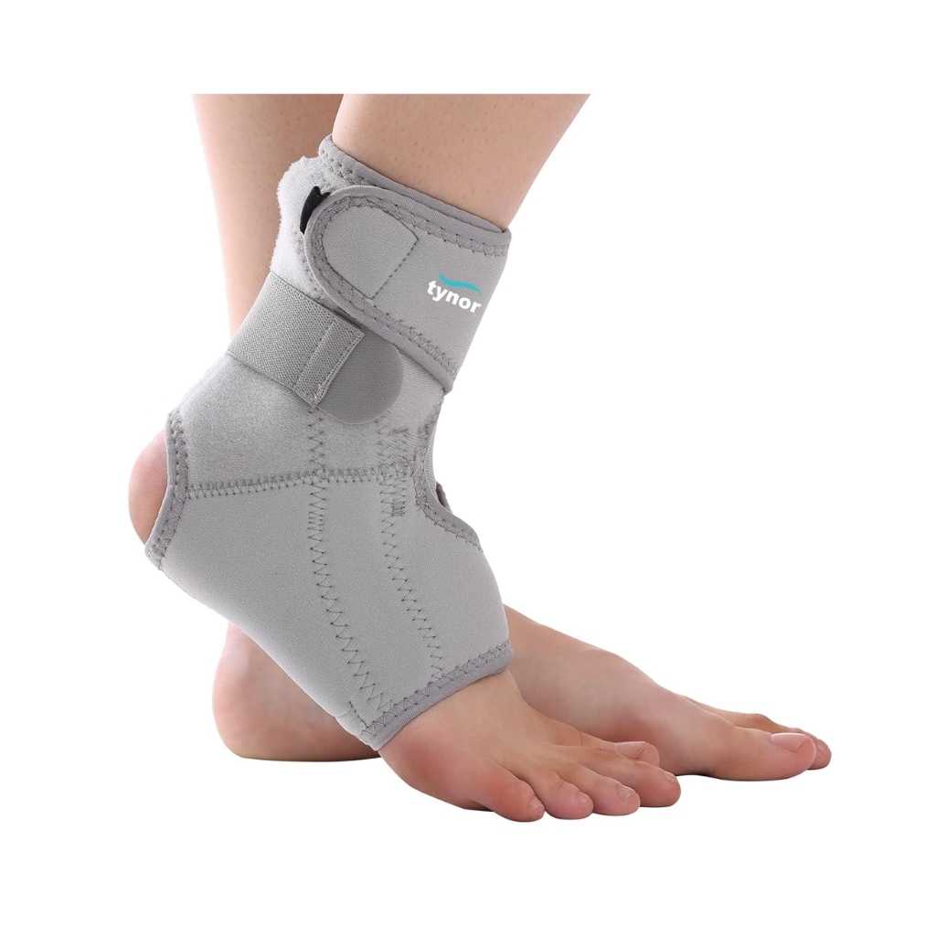 TYNOR Ankle Support Neo Grey Universal Size | Adjustable Ankle Brace