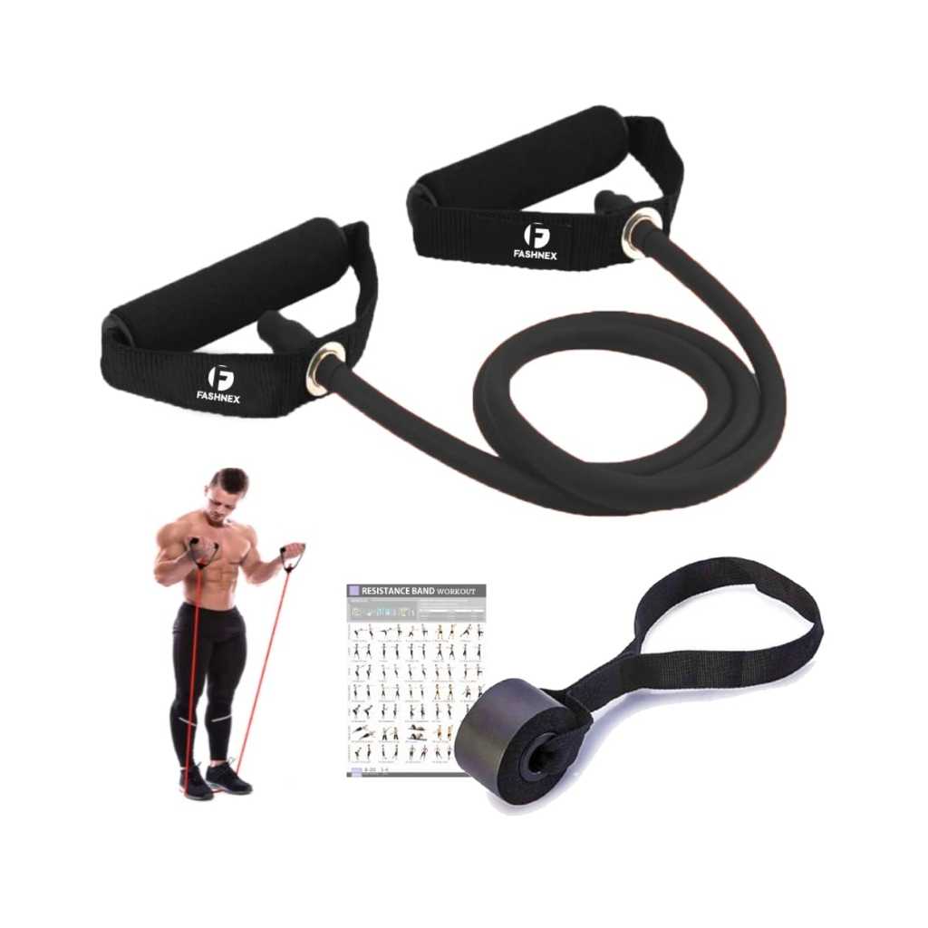 FASHNEX Resistance Tube with Foam Handles