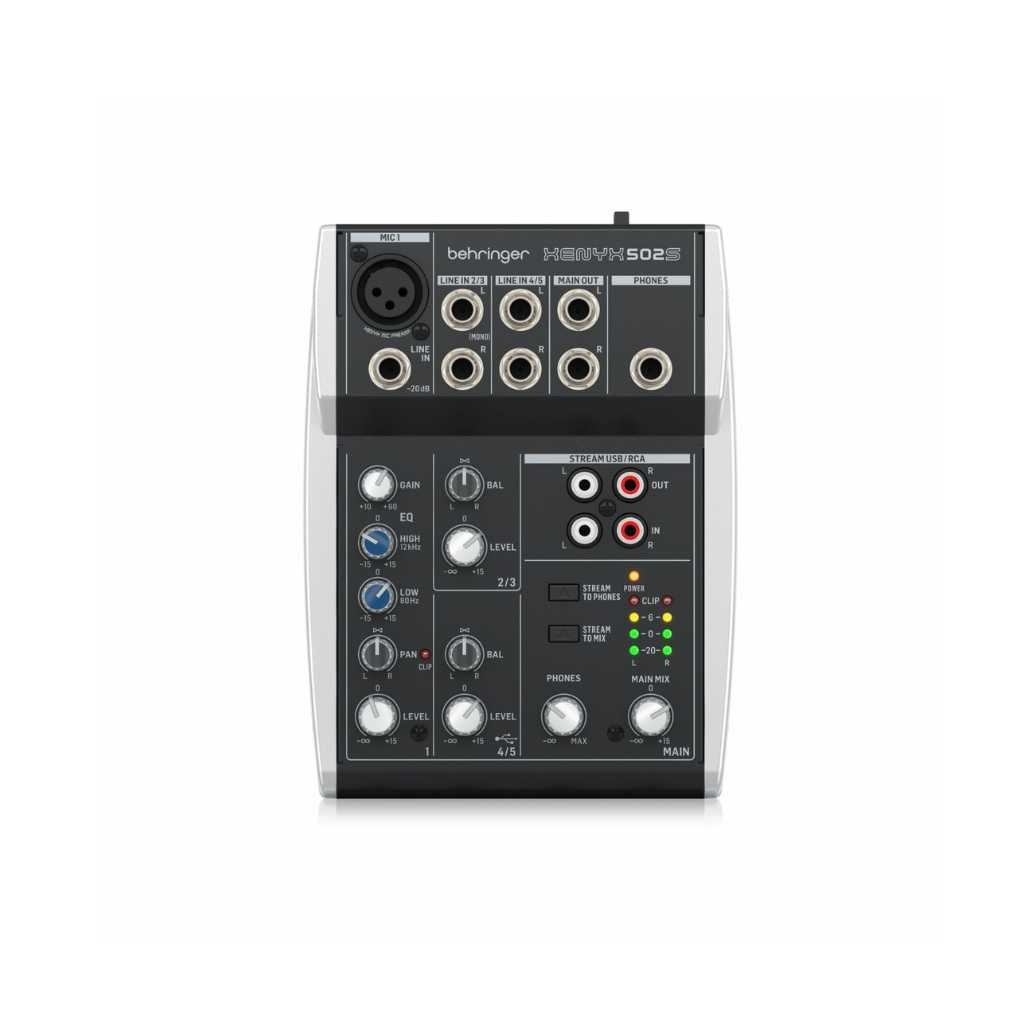 Behringer XENYX 502S Analog 5-Input Mixer with USB Streaming Interface