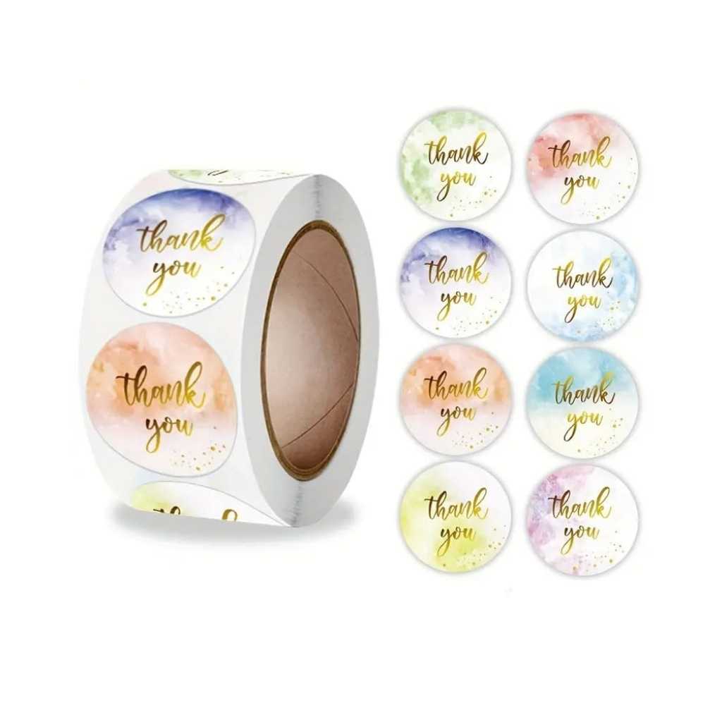 2000pcs Watercolor Thank You Stickers – Thank You For Supporting My Small Business 1 packs