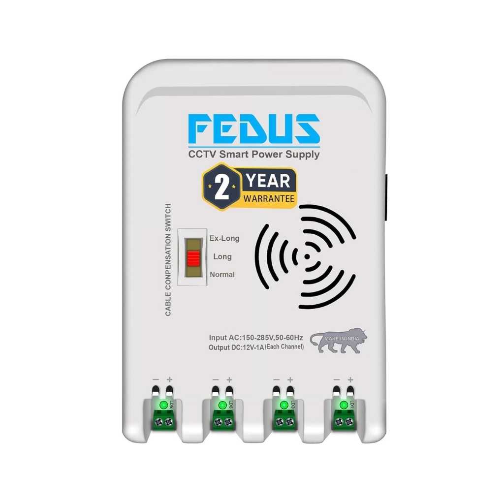 FEDUS 4 Channel SMPS CCTV Power Supply Adapter