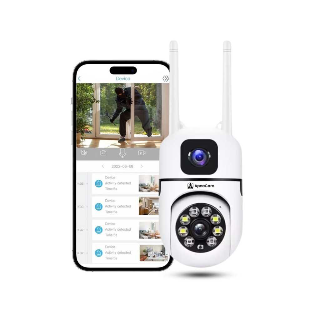 ApnaCam 4MP Dual Lens Mini Wireless PTZ CCTV Camera