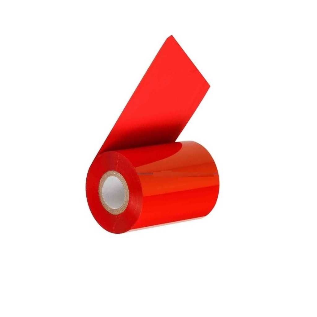 Jaman Lal and Sons Resin Thermal Transfer Barcode Labels Red Ribbon 55MM x 300 Meter for Industrial Barcode Printing Roll Pack of 3
