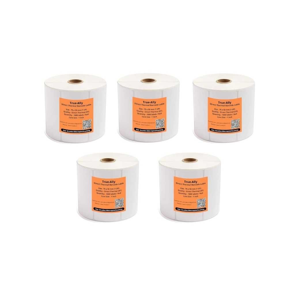 True-Ally 3 x 2 (75x50 mm) Direct Thermal Barcode Label Stickers