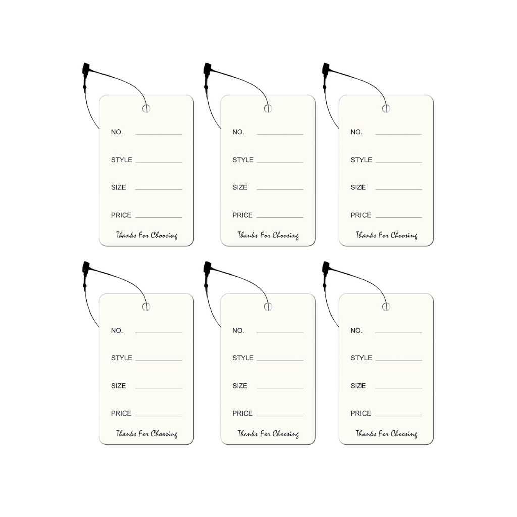 DEEPTAGS Paper Price Tags with Black Loop Pins