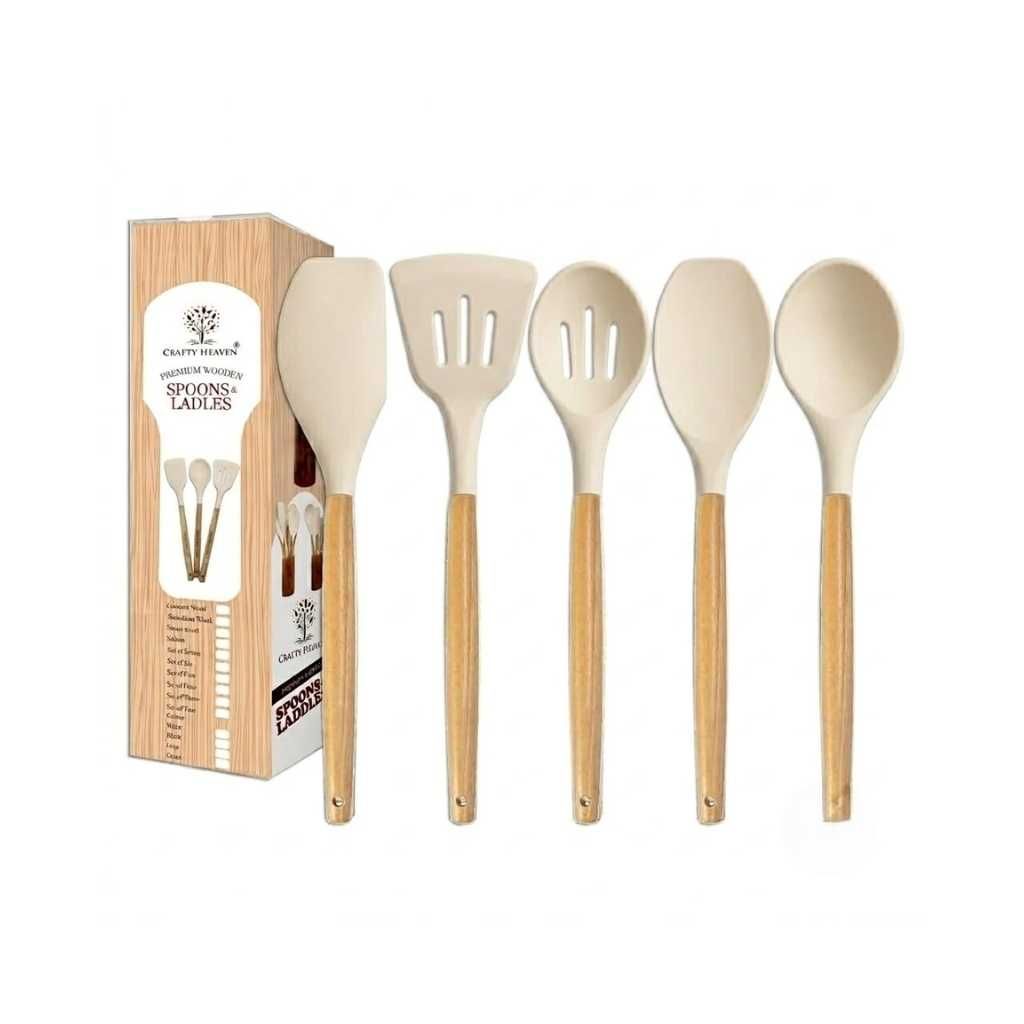 Silicone Spatulas & Ladle Cooking Set
