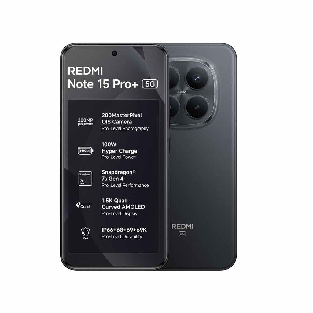 REDMI Note 15 Pro+ 5G (Carbon Black, 8GB + 256GB)