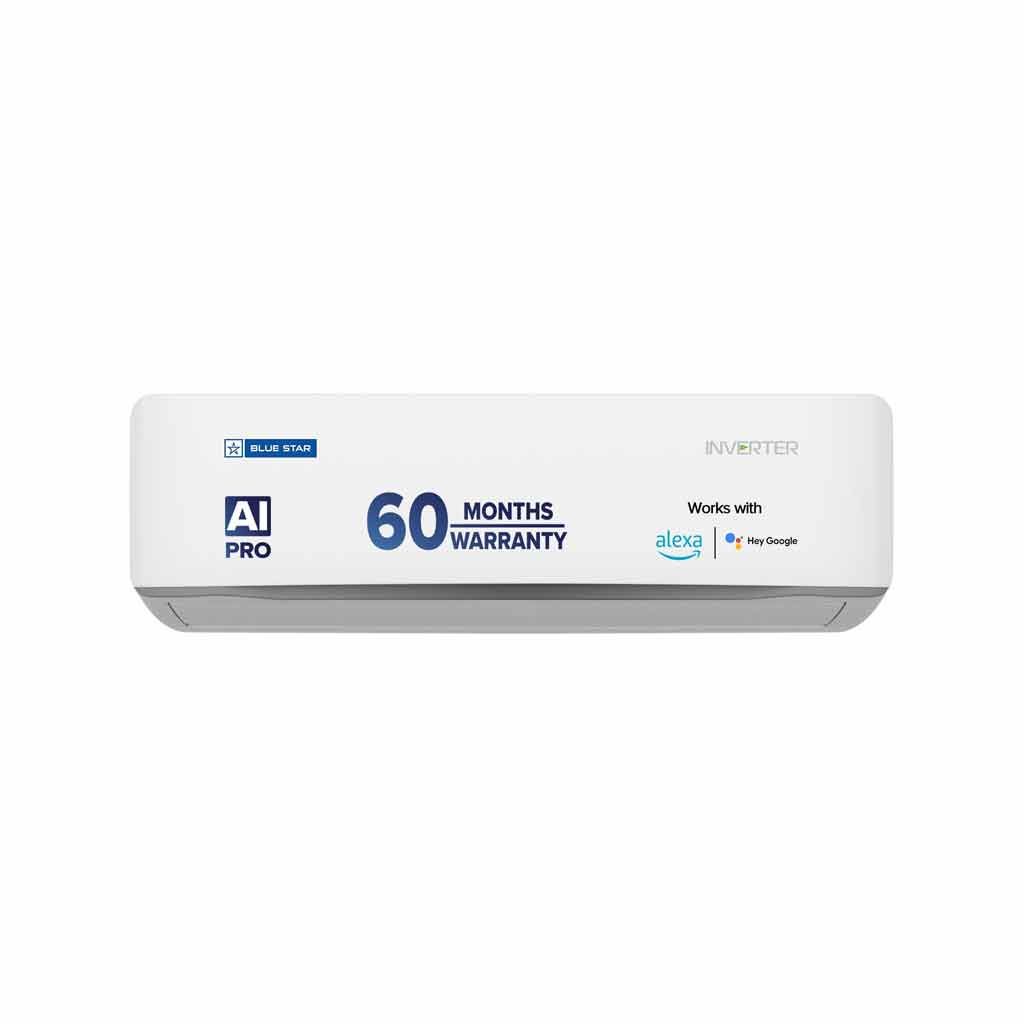 Blue Star 1.5 Ton 5 Star Wi-Fi Smart Inverter Split AC (white)