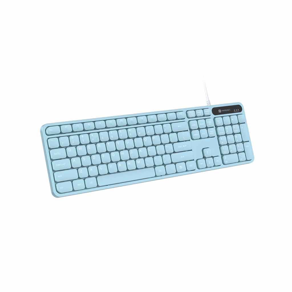 Portronics Ki-Pad 3 USB Wired Keyboard (Blue)