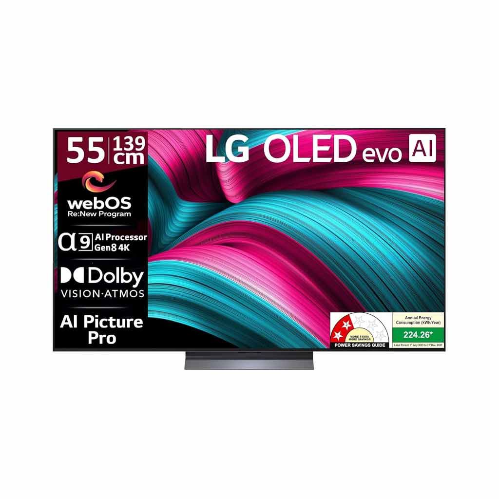 LG 139 cm (55 Inches) OLED evo C5 Series 4K Ultra HD Smart webOS OLED TV OLED55C56LA