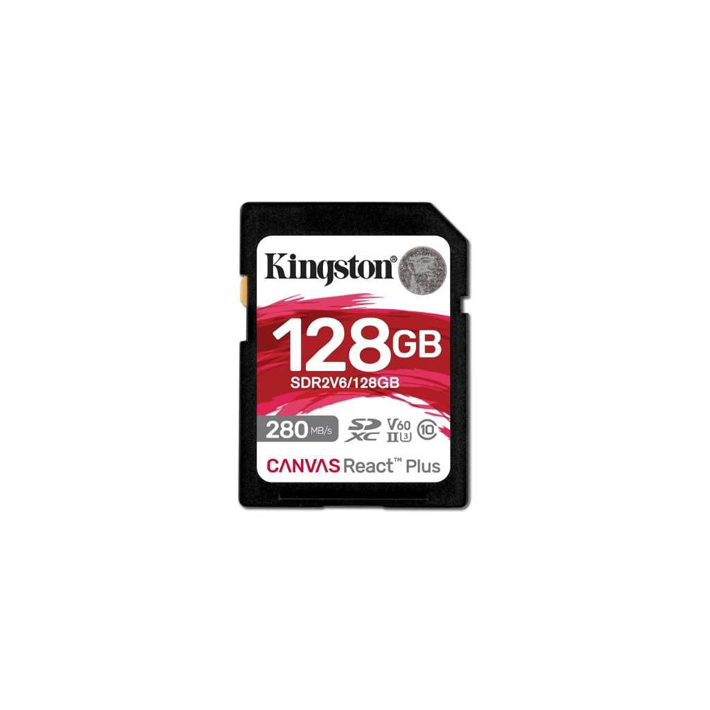 Kingston Canvas React Plus V60 128GB SDXC UHS-II Memory Card