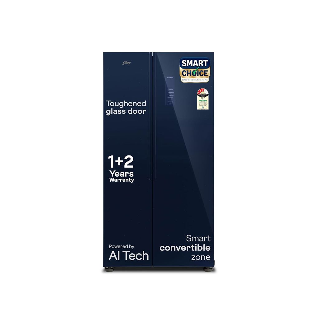 Godrej 600 L Frost Free Side By Side Refrigerator-Blue