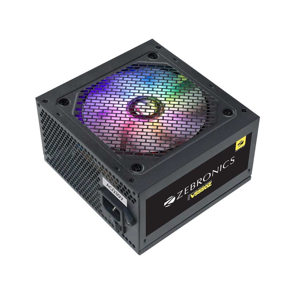 Zebronics VS550Z 550W Premium Power Supply with RGB Fan