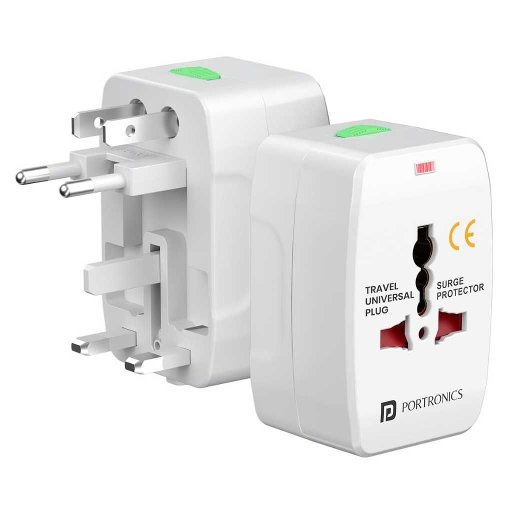 Portronics Juicemate Go Universal Travel Adapter (White)