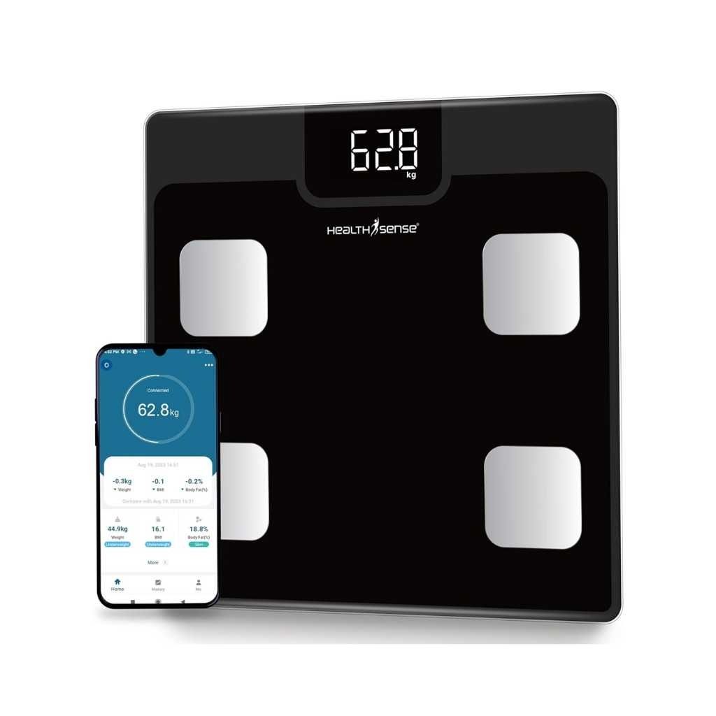 HealthSense BS161 Bluetooth BMI Digital Weight Machine with Fat Analyzer