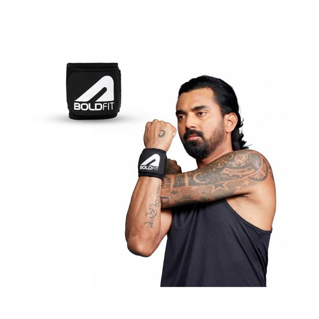 Boldfit Wrist Support for Gym – Adjustable Wrist Band for Weightlifting, Powerlifting & CrossFit