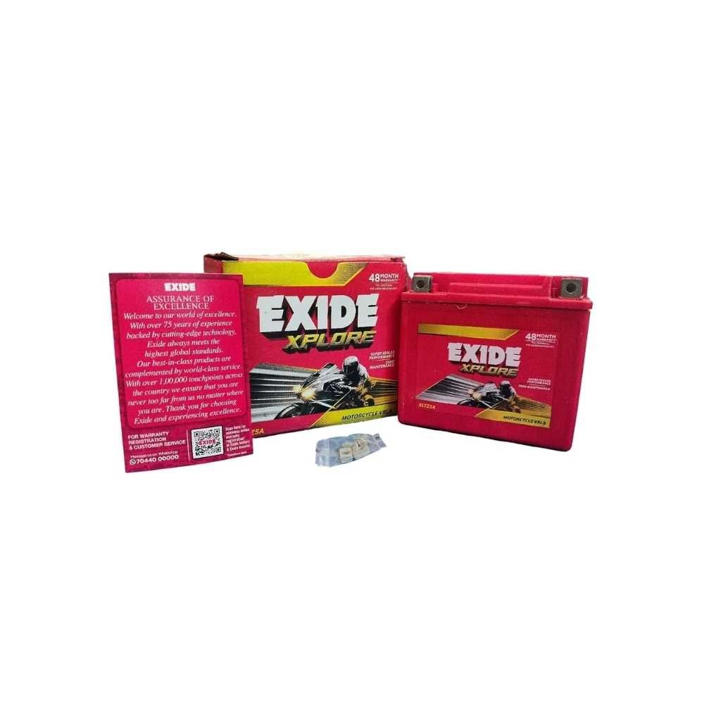 Exide Battery in Red Colour XLTZ5 12 Volt