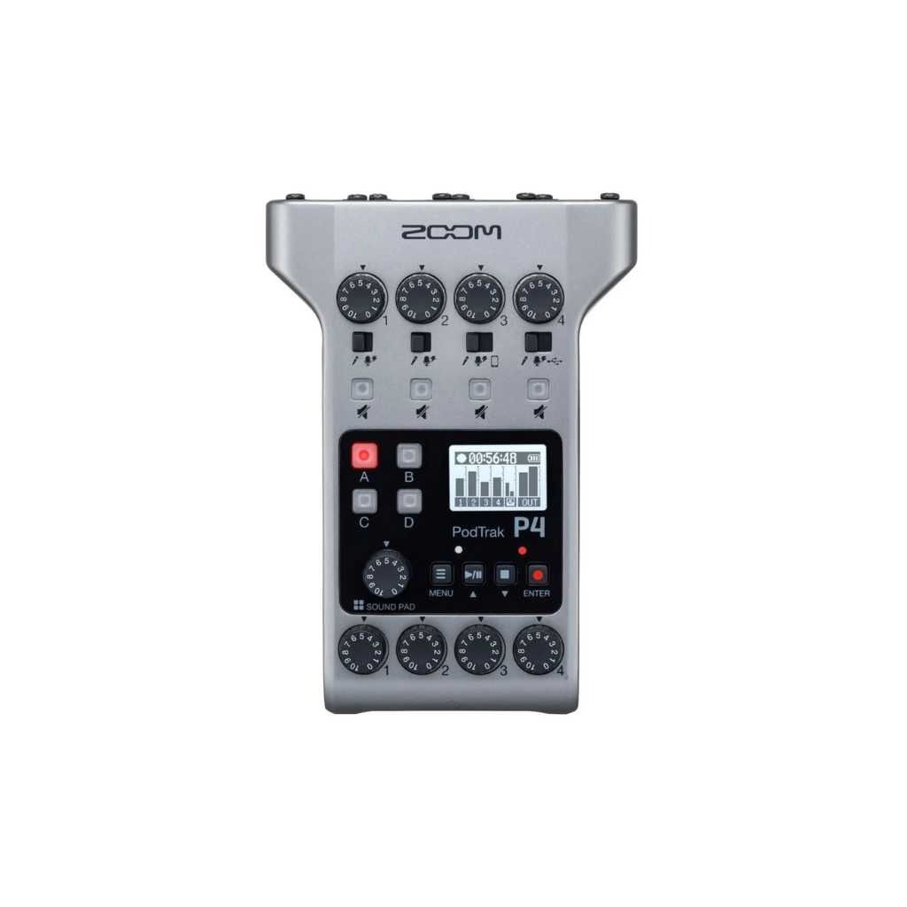 Zoom PodTrak P4 Portable Multitrack Podcast Recorder