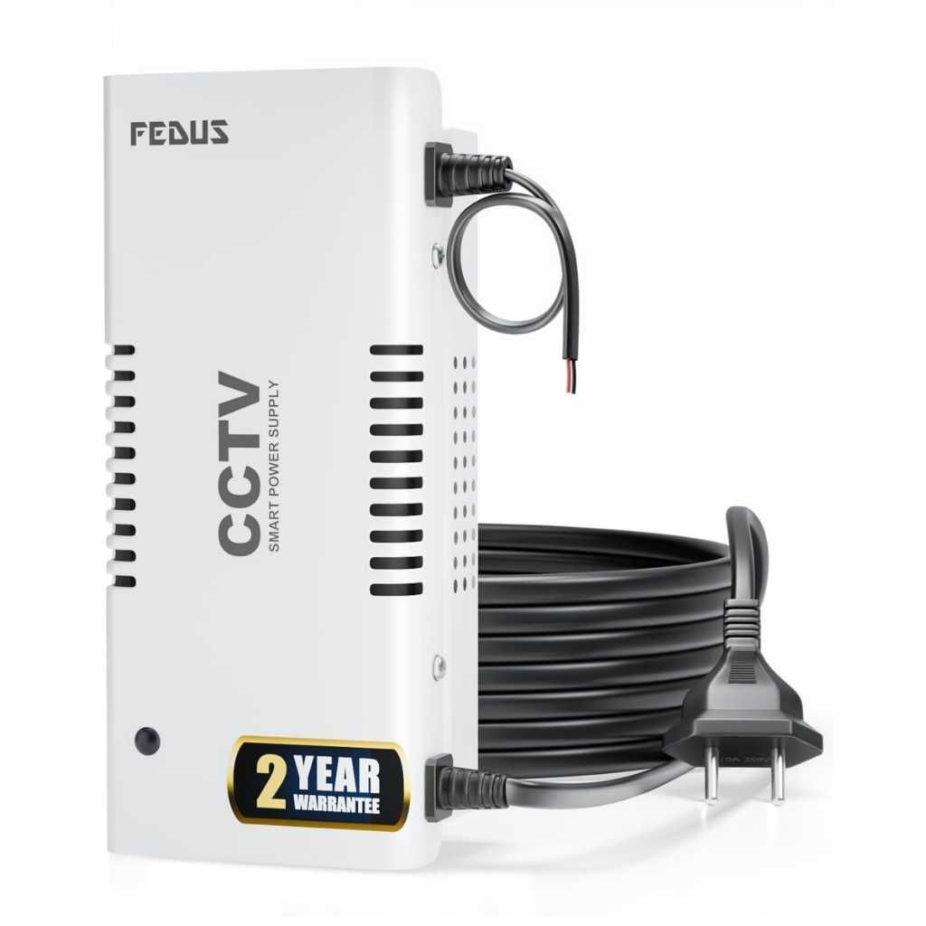 FEDUS 12V 5A Metal Body CCTV Power Supply Adapter / SMPS for 8 Channel Security Cameras