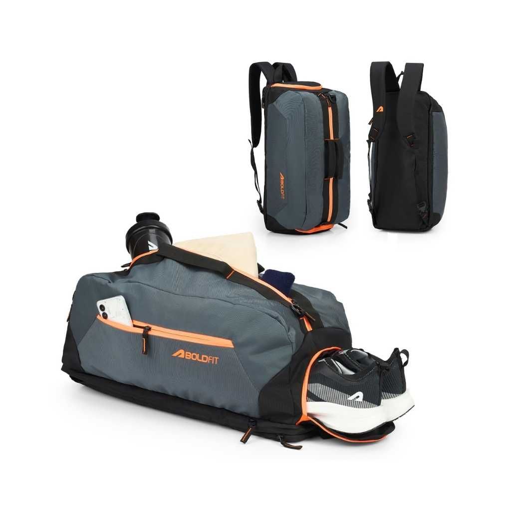 Boldfit Premium Gym Bag for Men & Women with Shoe Compartment – 33L Waterproof Sports Duffel Bag