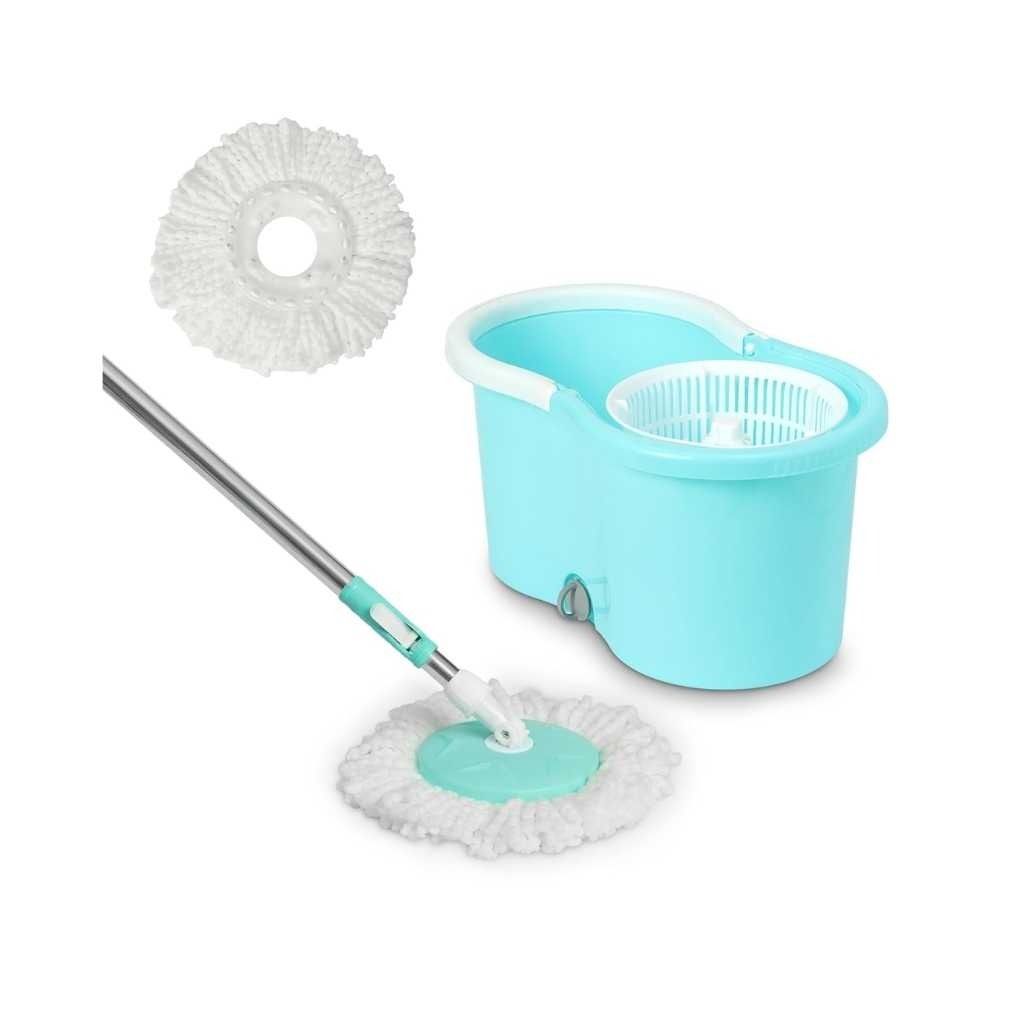Flere 7L Spin Mop Bucket Set with 360° Rotating Microfiber Mop Head