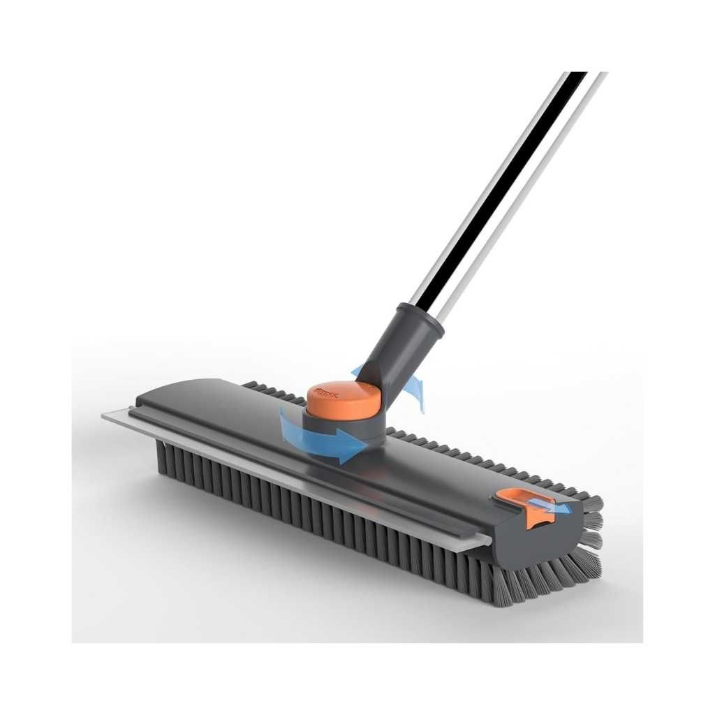 3-in-1 Bathroom Cleaning Brush with Wiper – 52 Inch Long Handle