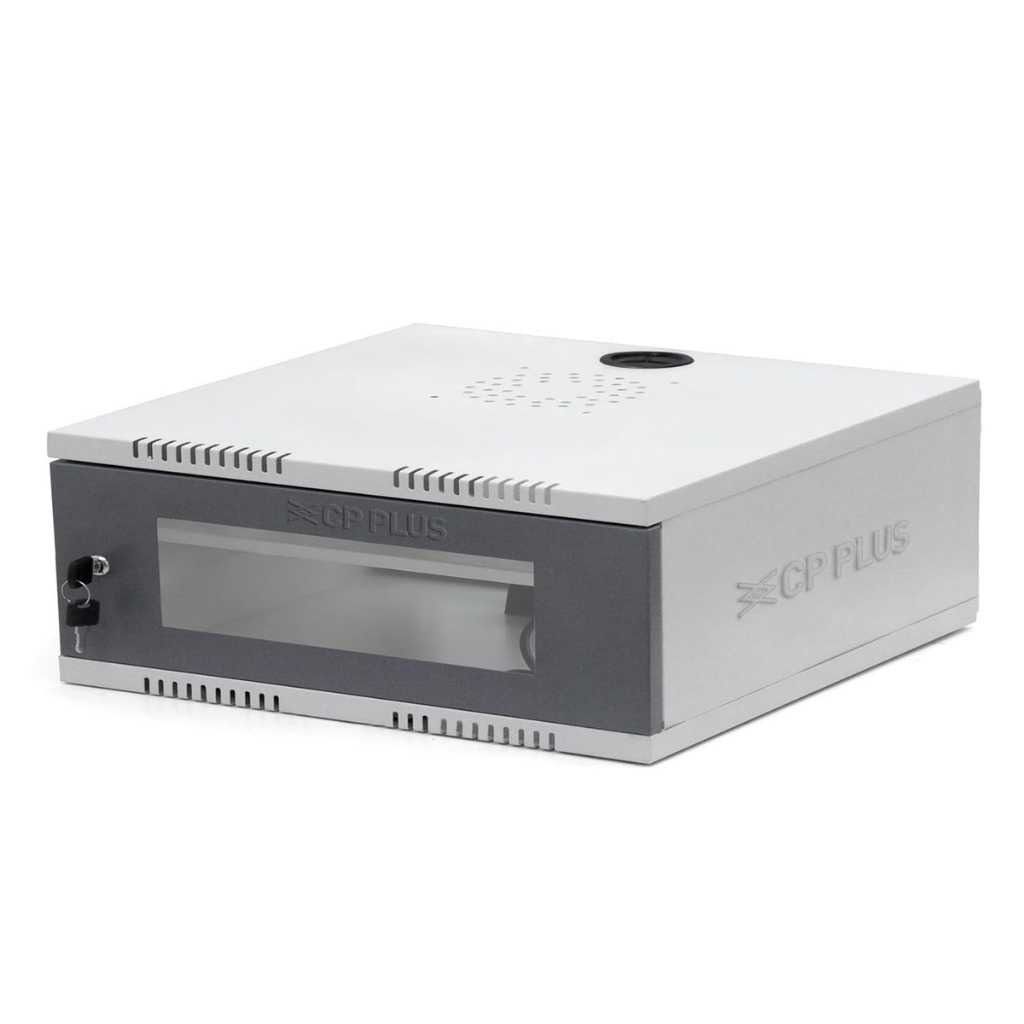 CP PLUS Compact CCTV/DVR/NVR/Network Rack Cabinet 350 × 350 mm with Acrylic Glass Door & Cable Entry