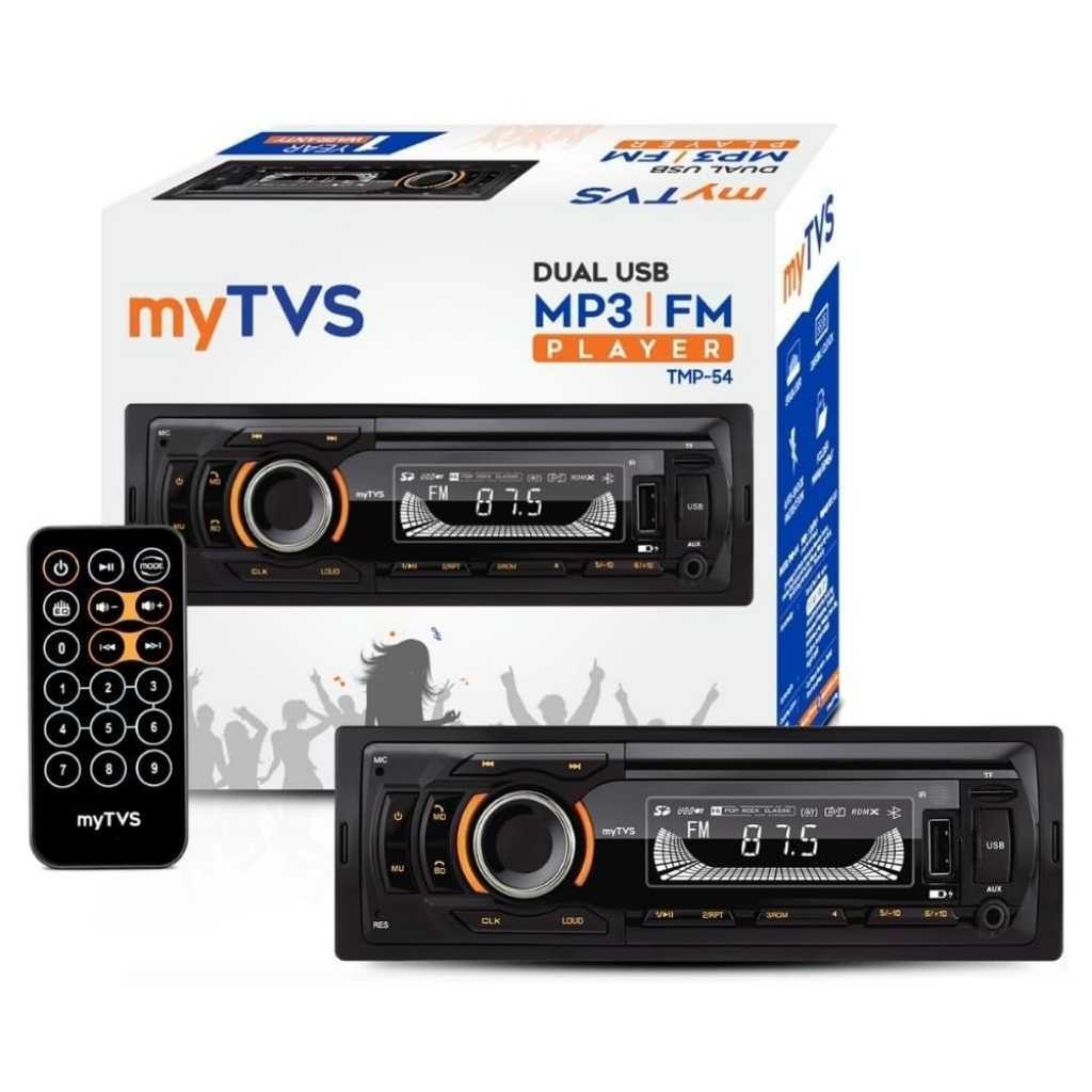 myTVS Universal Single DIN MP3 Media Player for All Cars with Bluetooth