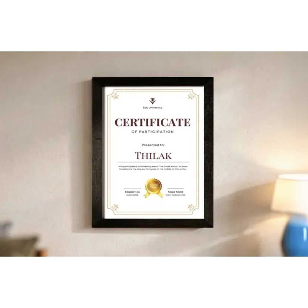 Framed Certificates