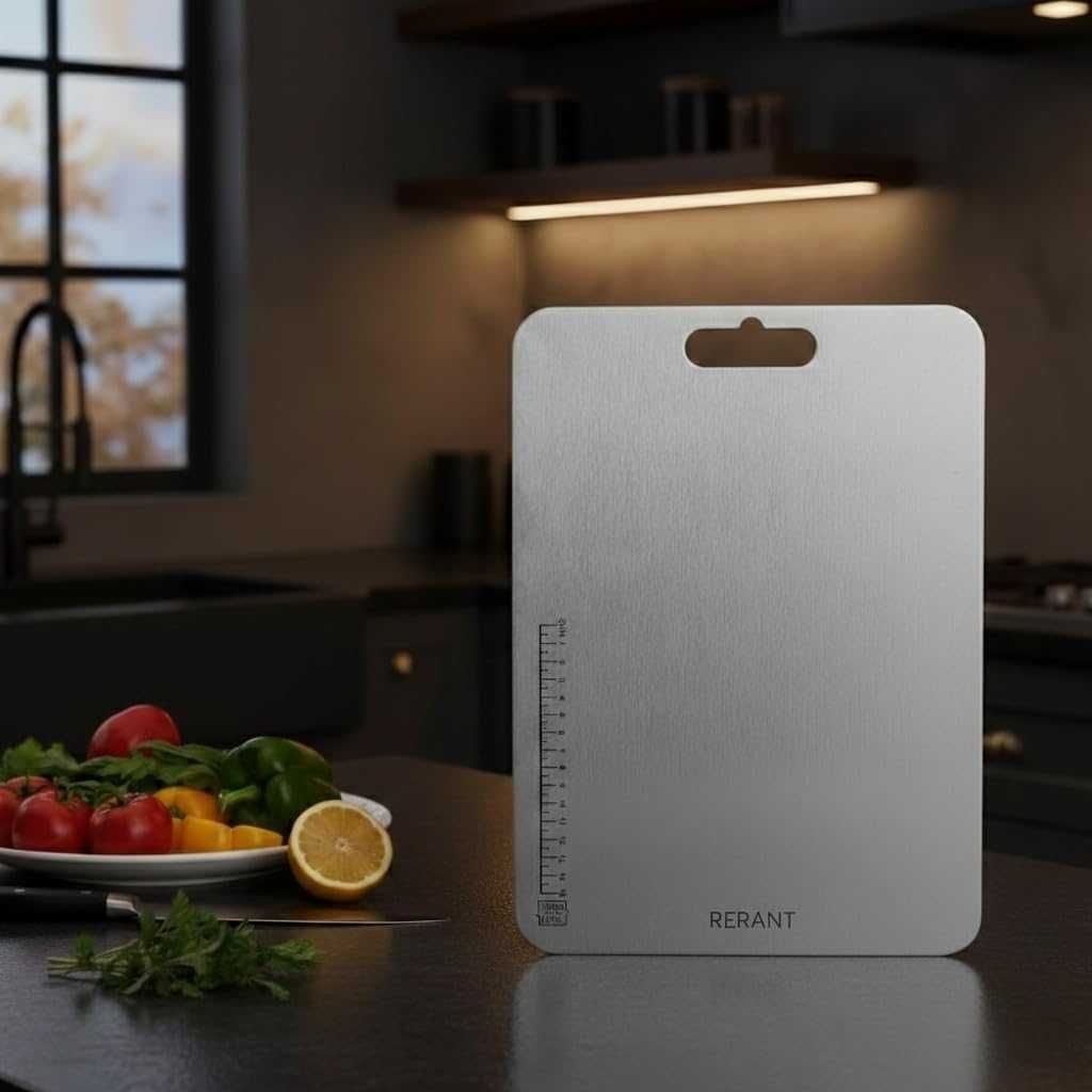 RERANT Stainless Steel Heavy Duty Chopping Board L1