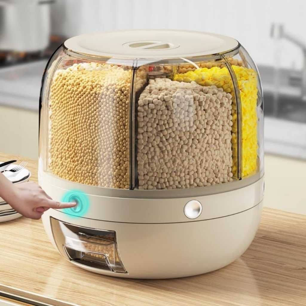 Dravizon Rotating Grain Dispenser 6 Compartment