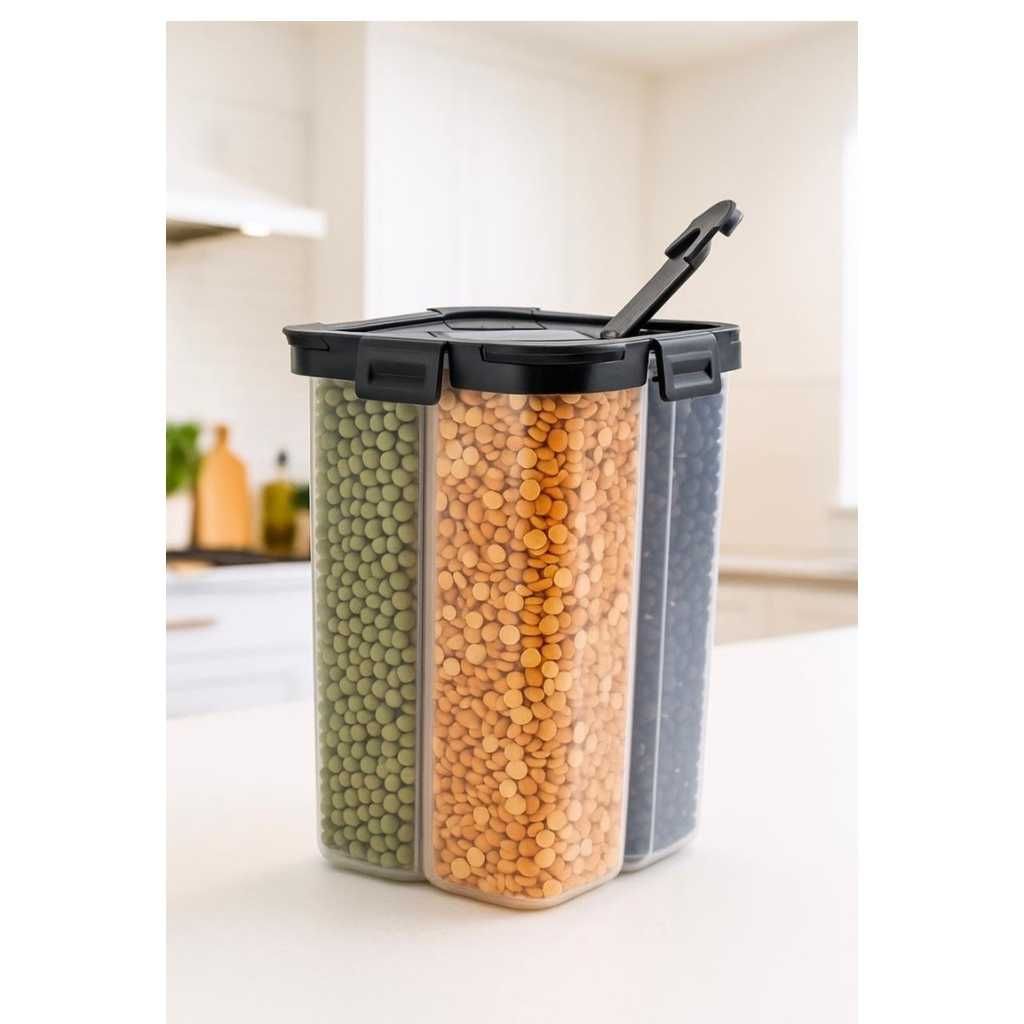 4 Section Kitchen Storage Container Box 2500ml