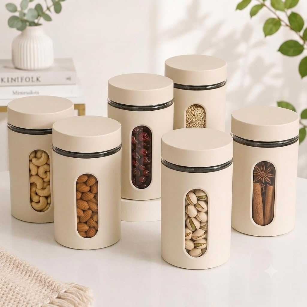 SR Oval Window Plastic Storage Container Set of 6