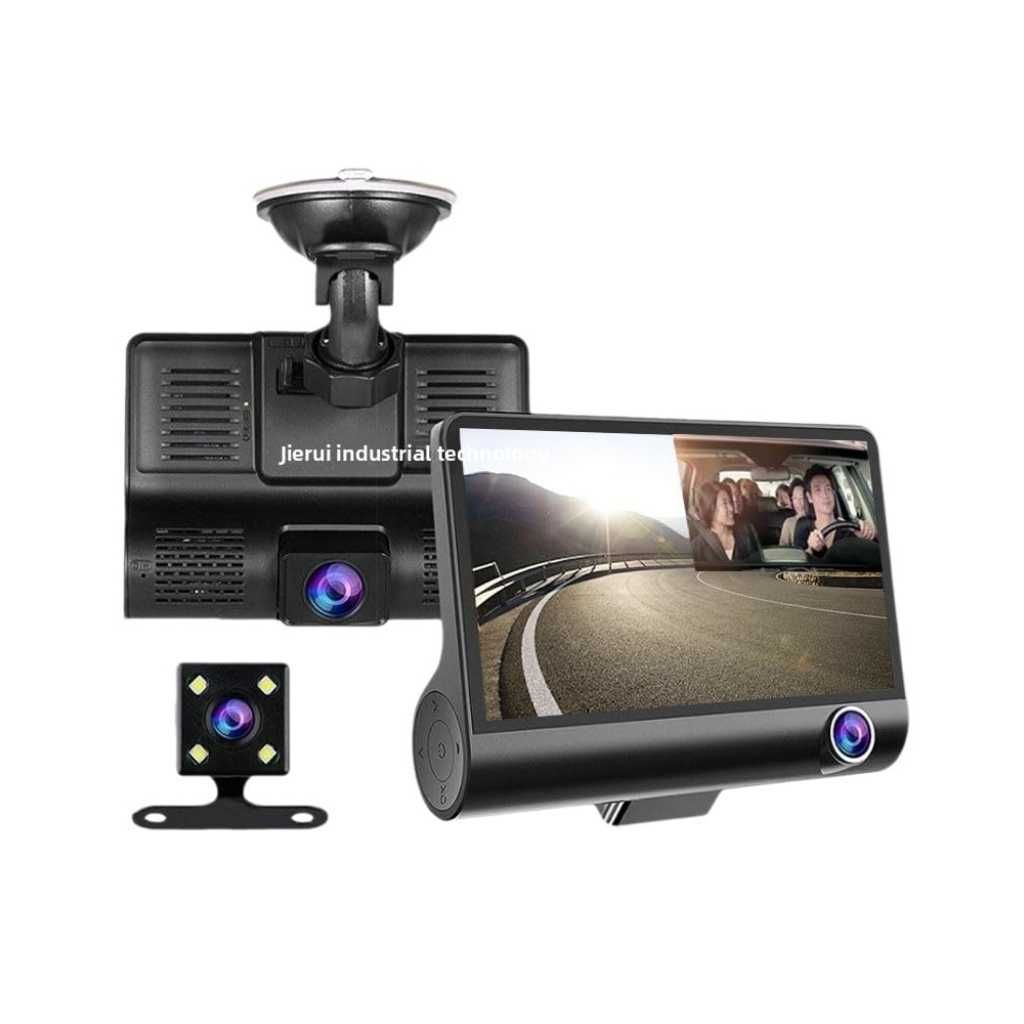 Car DVR Driving Recorder 4.0 Inch IPS Screen with Dual Lens Front Recording