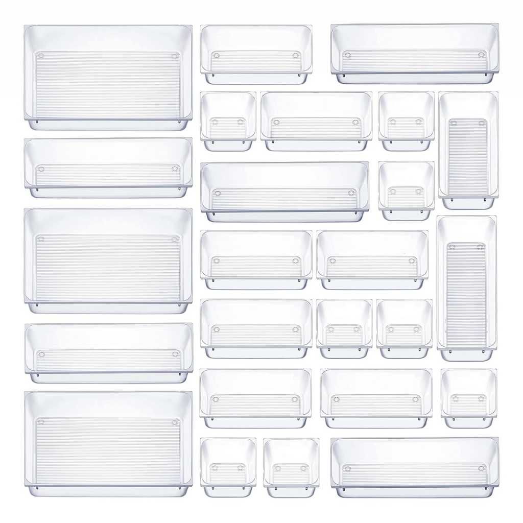 Seseno 25 PCS Plastic Drawer Organizer Set
