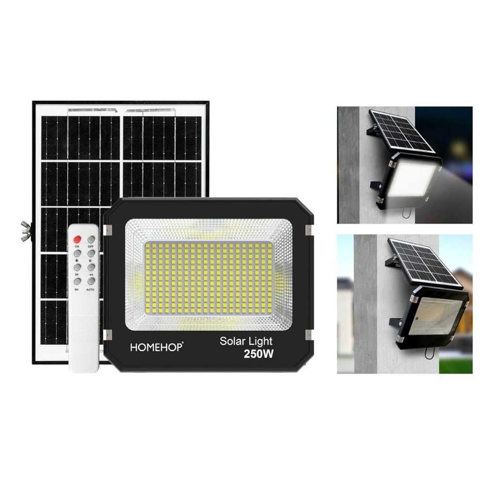 Homehop 250W Solar Outdoor Flood LED Night Lamp for Home & Garden