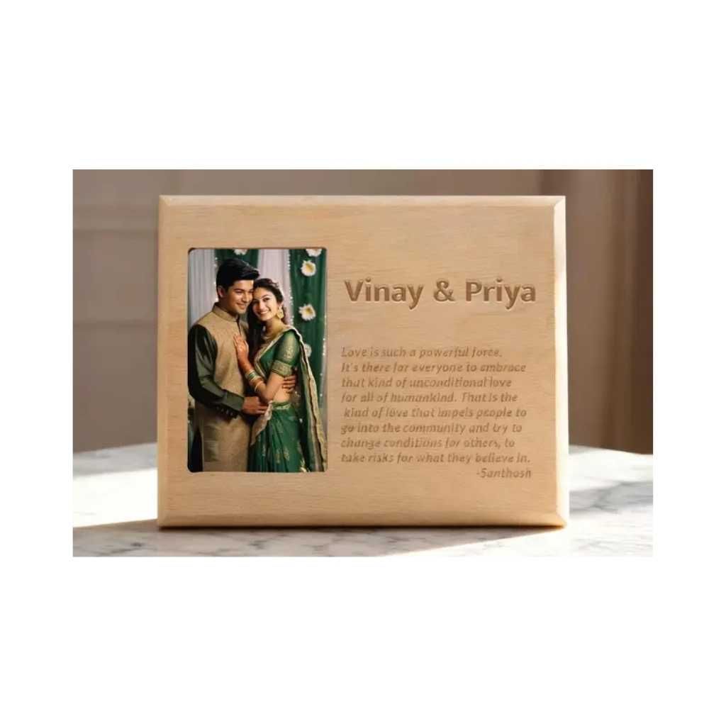 Wooden Engraved Plaque with Photo