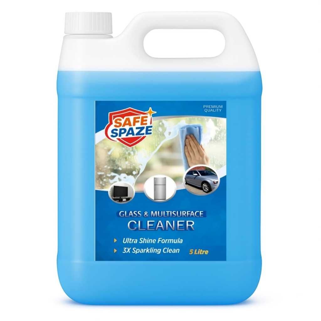 SafeSpaze Glass Cleaner – 5L Multi-Purpose Glass, Car & Household Cleaner
